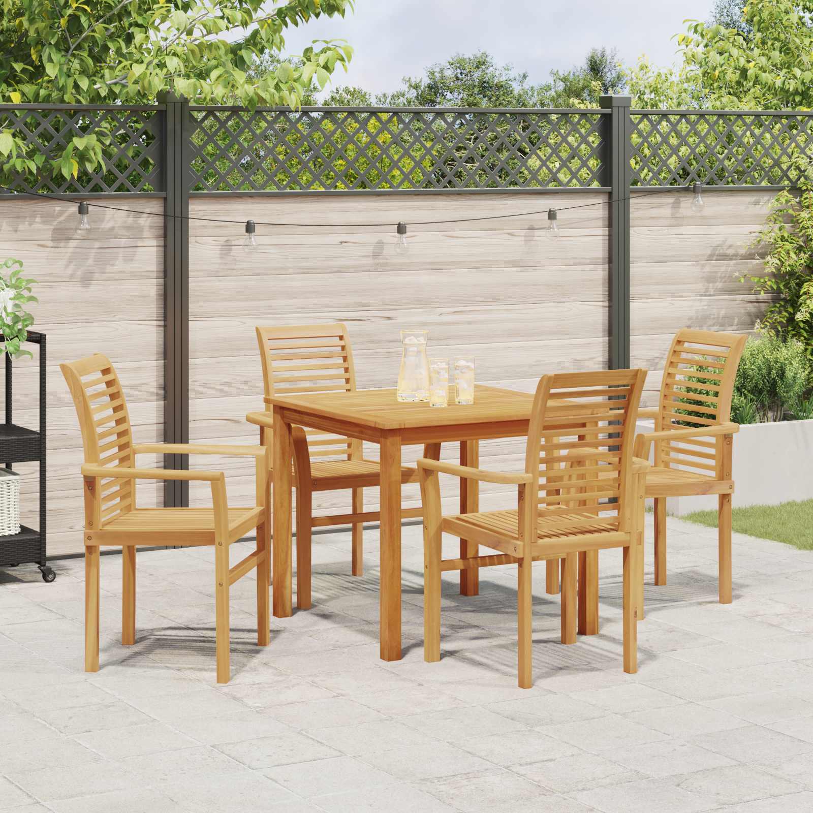 Valgomasis krėslas 4 pcs Ruda 62 x 55 x 94 cm Kieto teka medžio