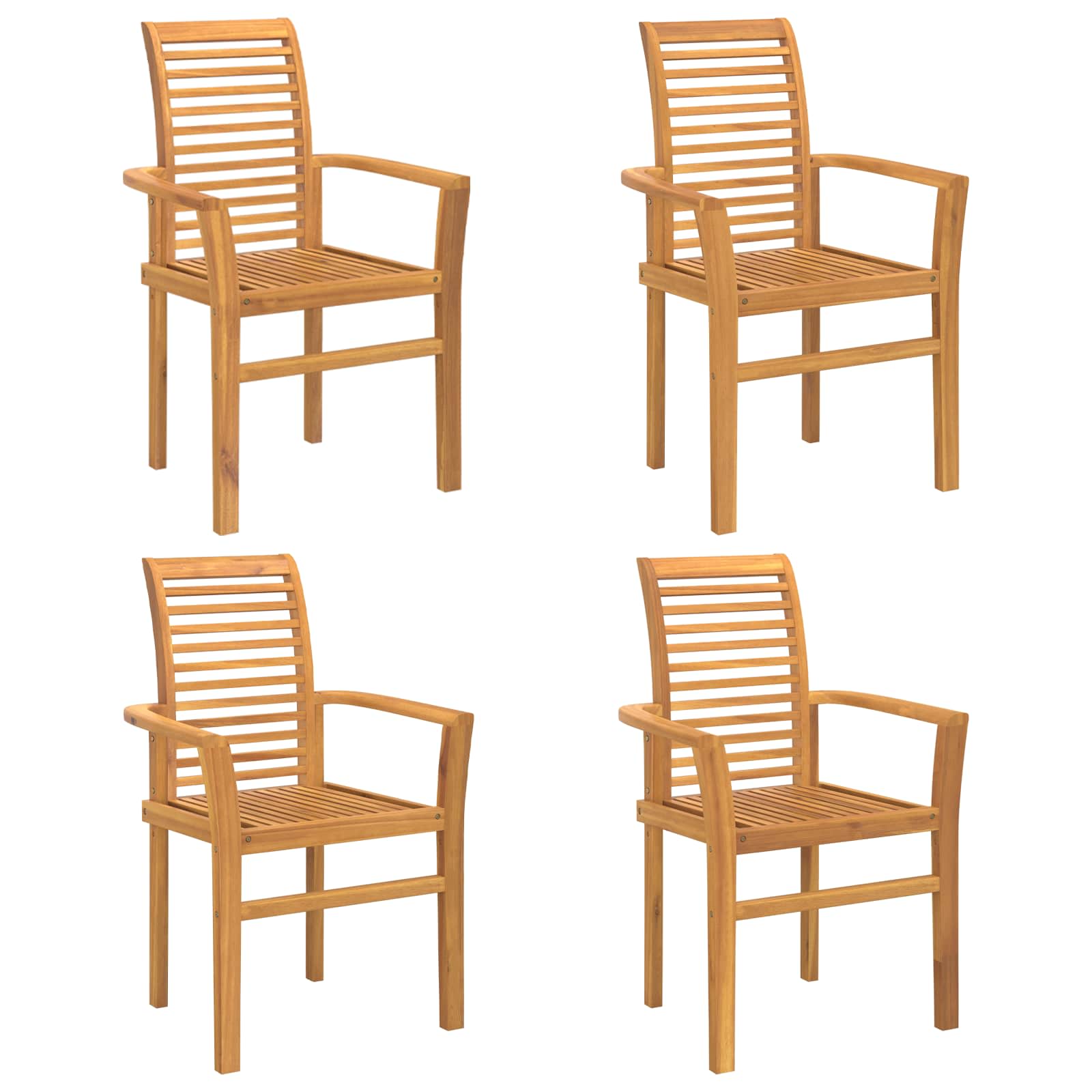 Valgomasis krėslas 4 pcs Ruda 62 x 55 x 94 cm Kieto teka medžio