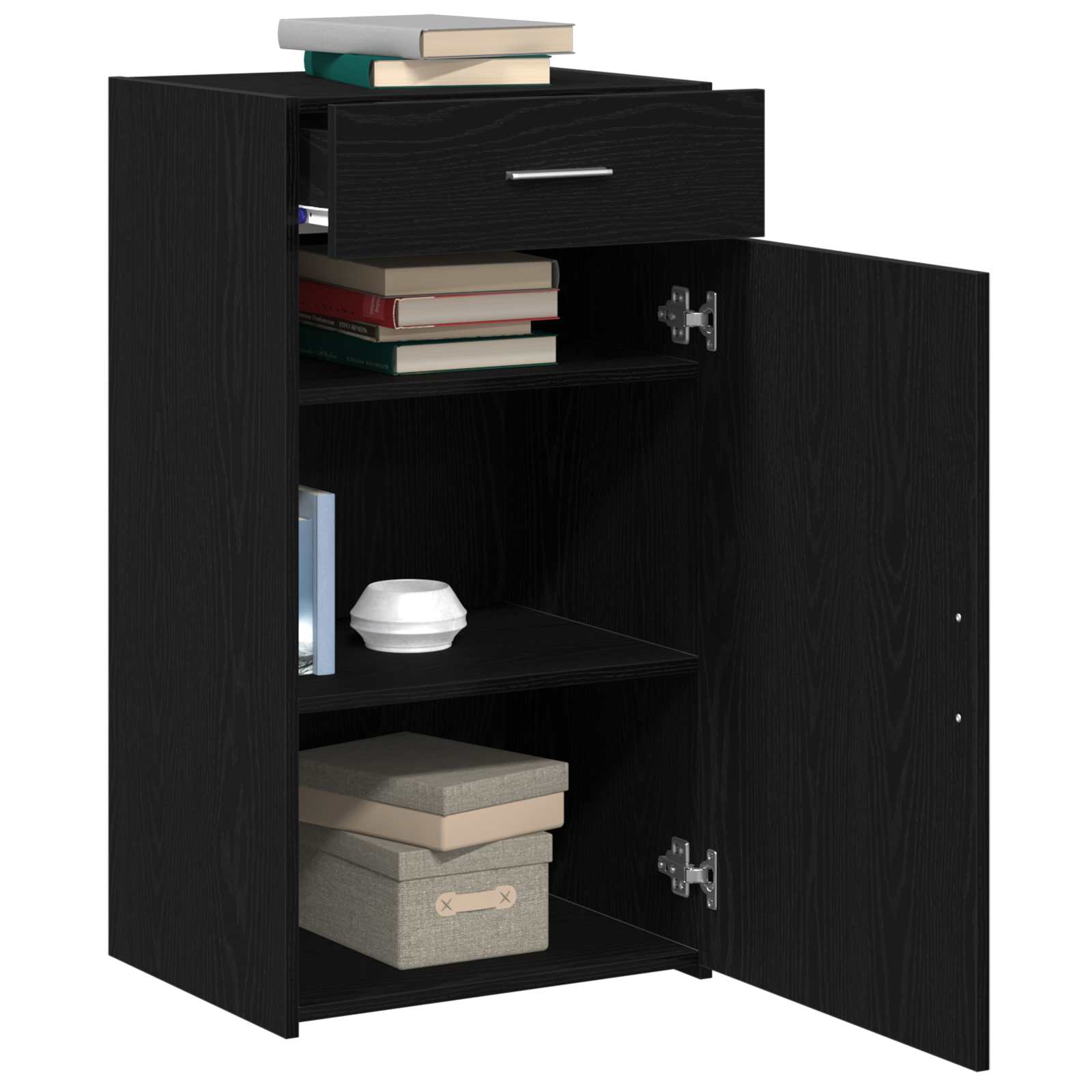 Console table with drawer Black oak 50 x 42.5 x 93 cm