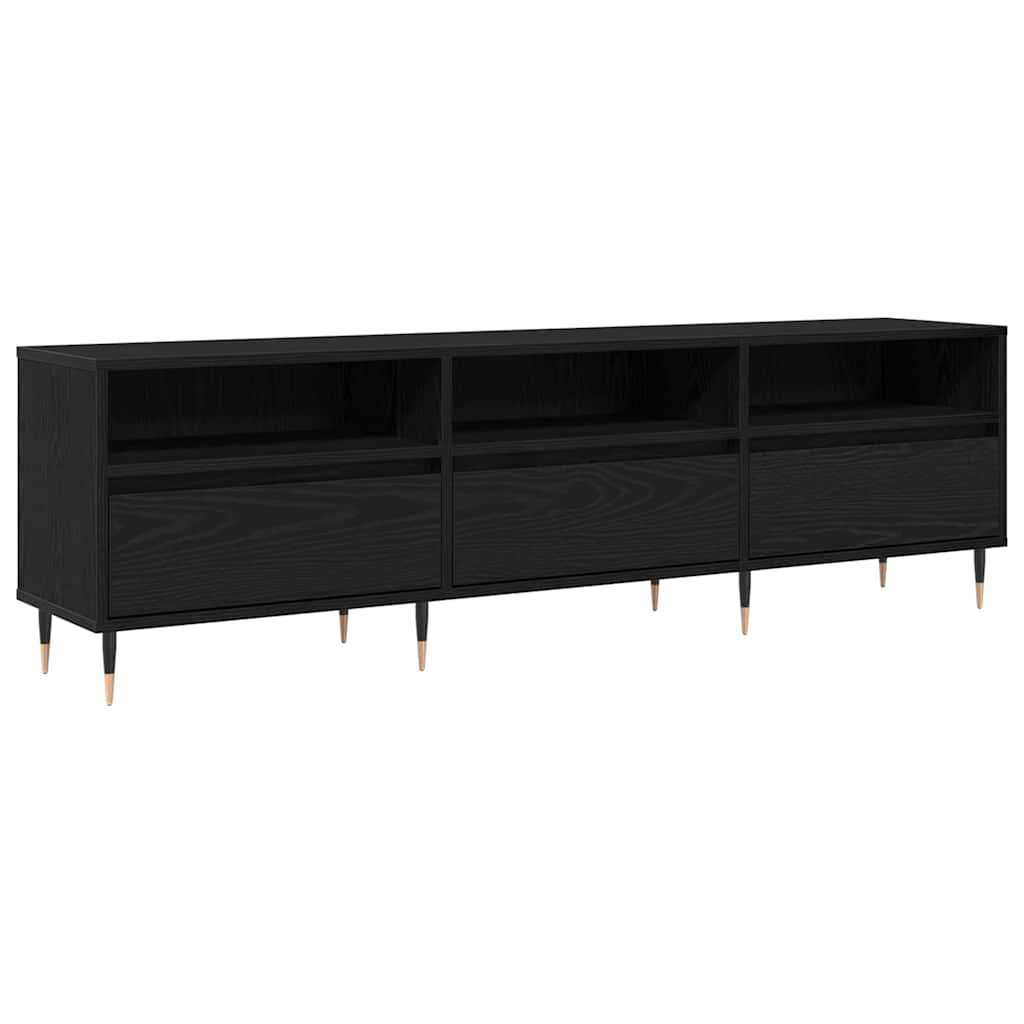 TV Cabinet Black Oak 150 x 30 x 45 cm