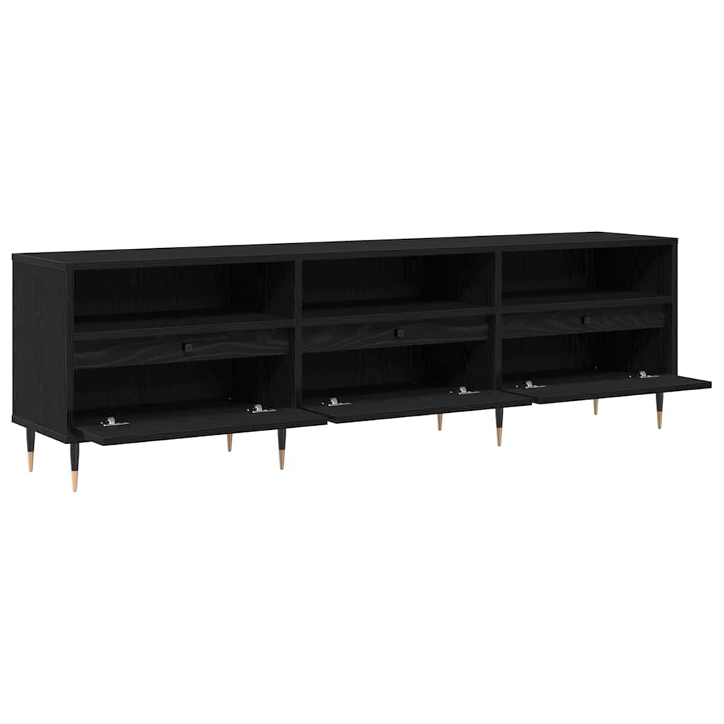 TV Cabinet Black Oak 150 x 30 x 45 cm