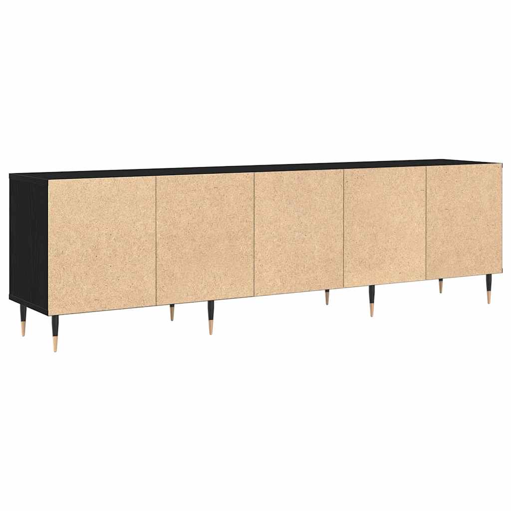 TV Cabinet Black Oak 150 x 30 x 45 cm
