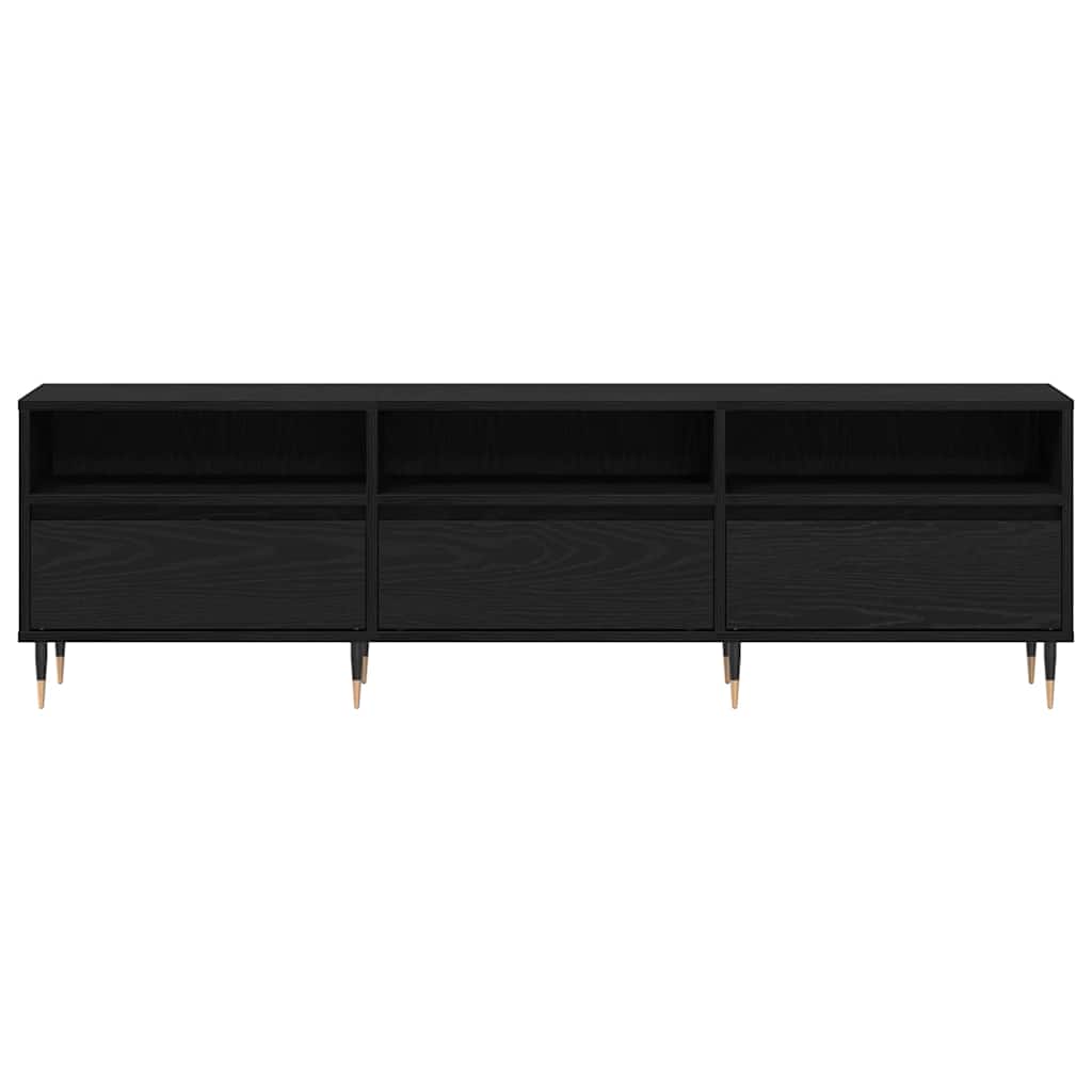 TV Cabinet Black Oak 150 x 30 x 45 cm