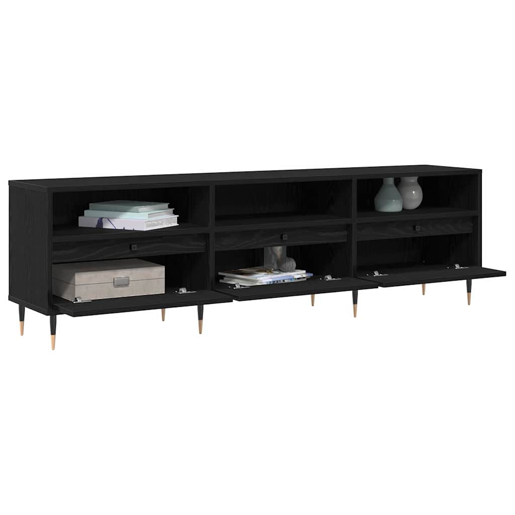 TV Cabinet Black Oak 150 x 30 x 45 cm