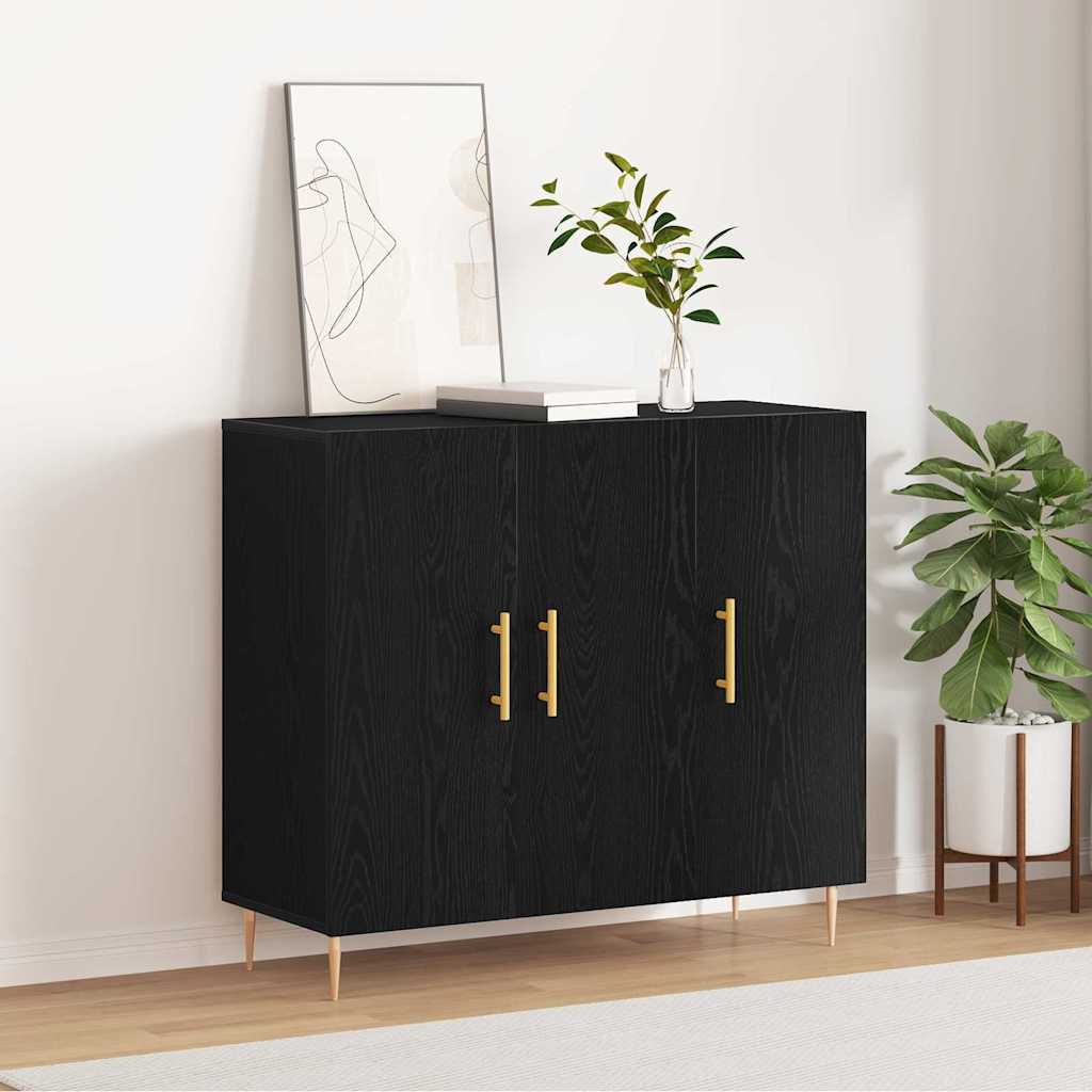 Kabalas juoda ąžuolo 90 x 34 x 80 cm Apdirbta mediena