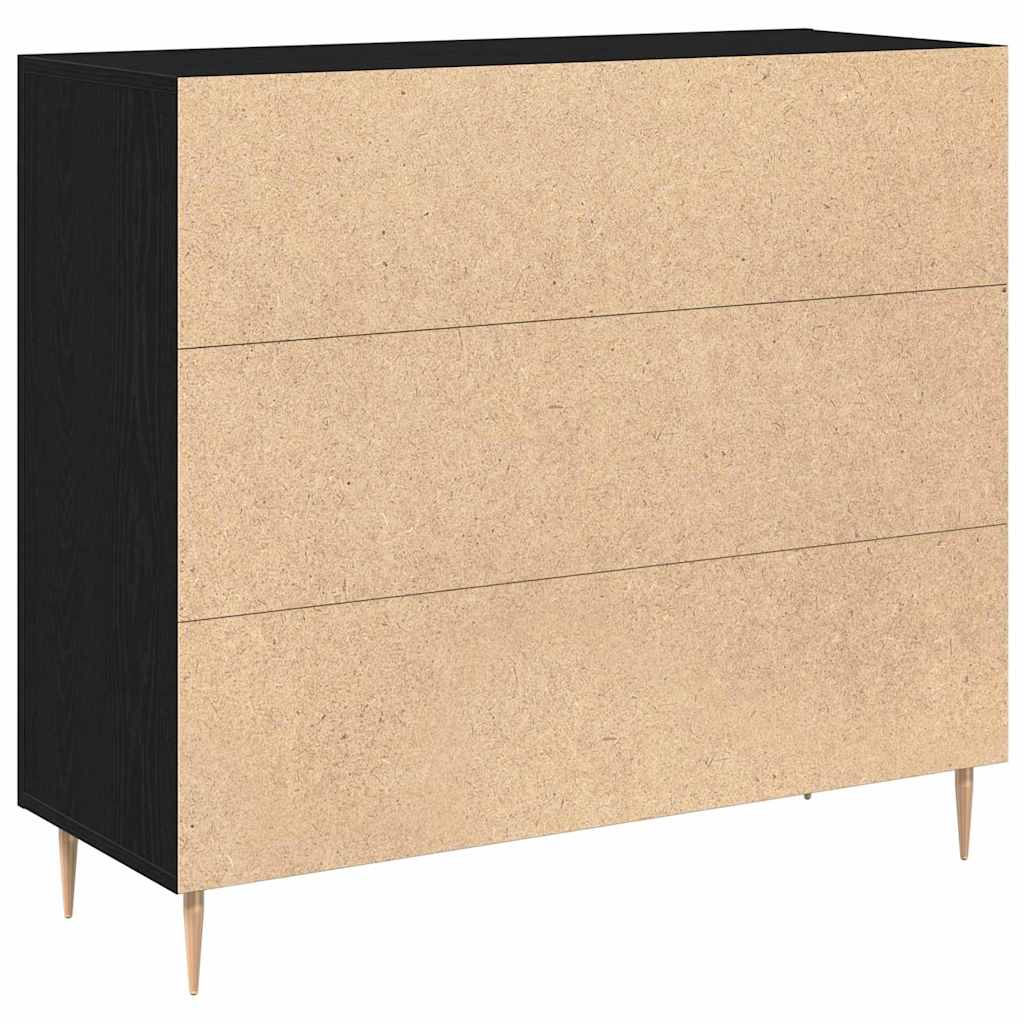 Kabalas juoda ąžuolo 90 x 34 x 80 cm Apdirbta mediena