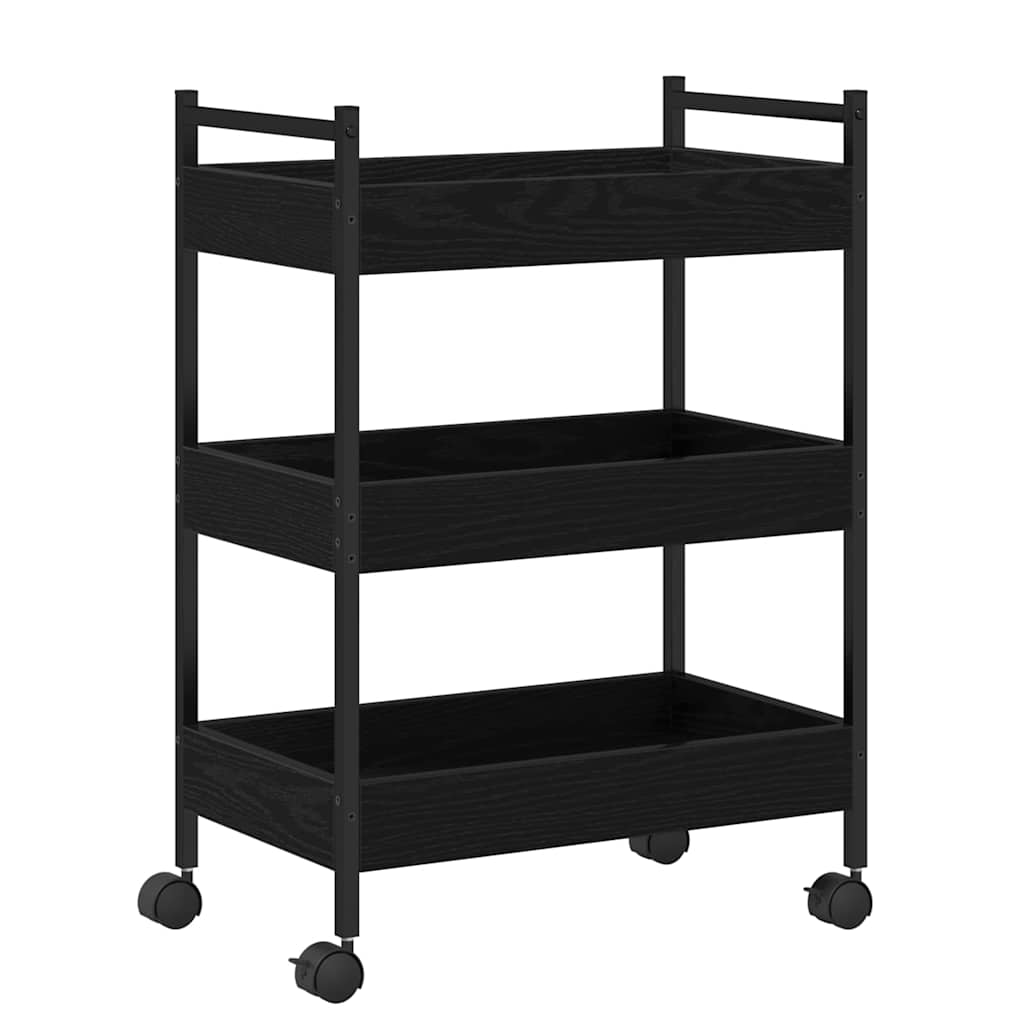 Kitchen trolley black oak 50 x 30 x 70 cm