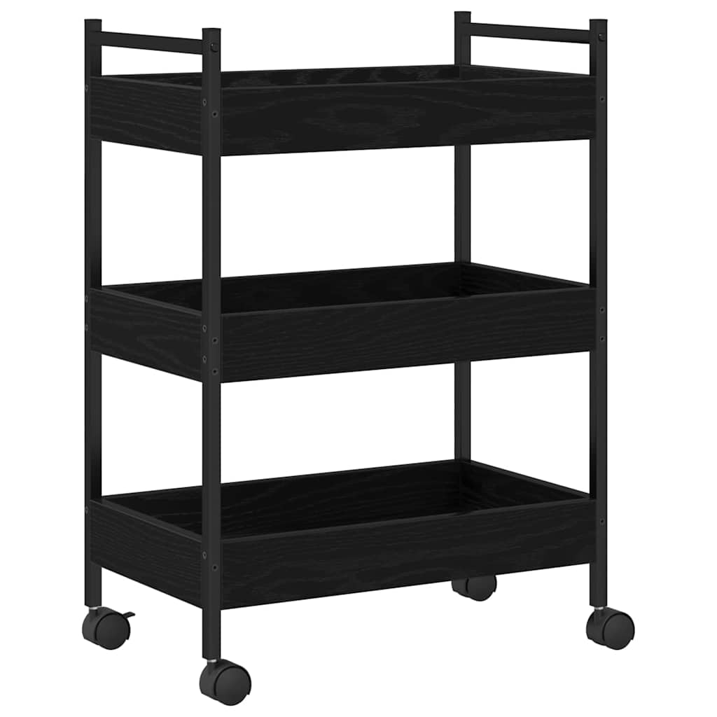 Kitchen trolley black oak 50 x 30 x 70 cm