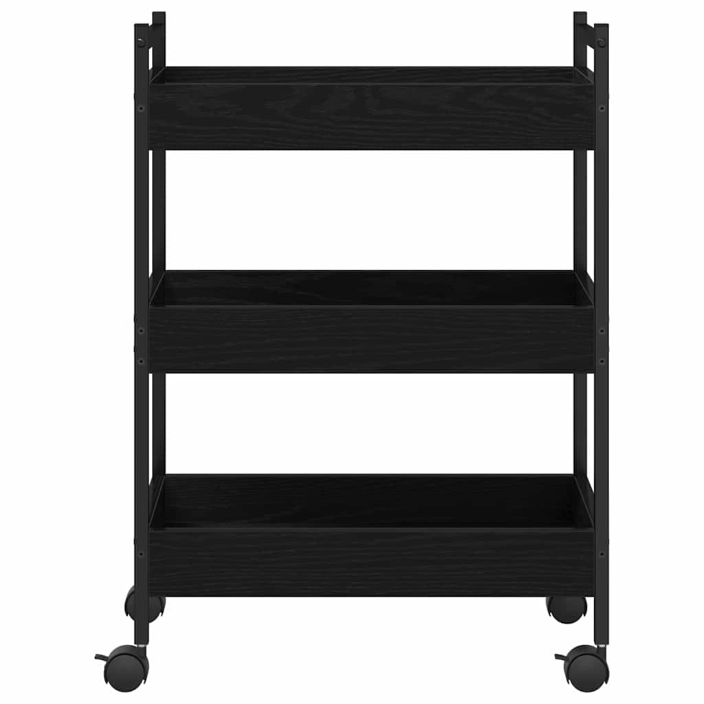 Kitchen trolley black oak 50 x 30 x 70 cm