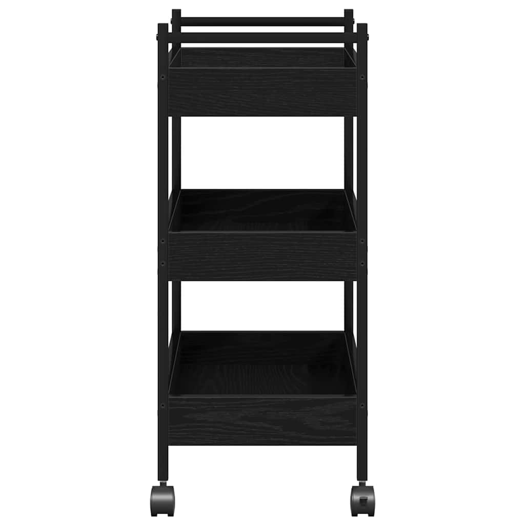Kitchen trolley black oak 50 x 30 x 70 cm
