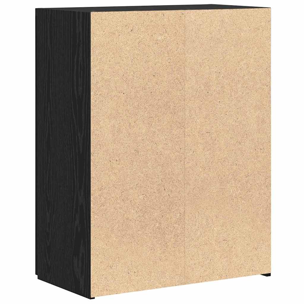 Biroja skapis melnā ozolkoka 60 x 32 x 77,5 cm Apstrādāta koksne