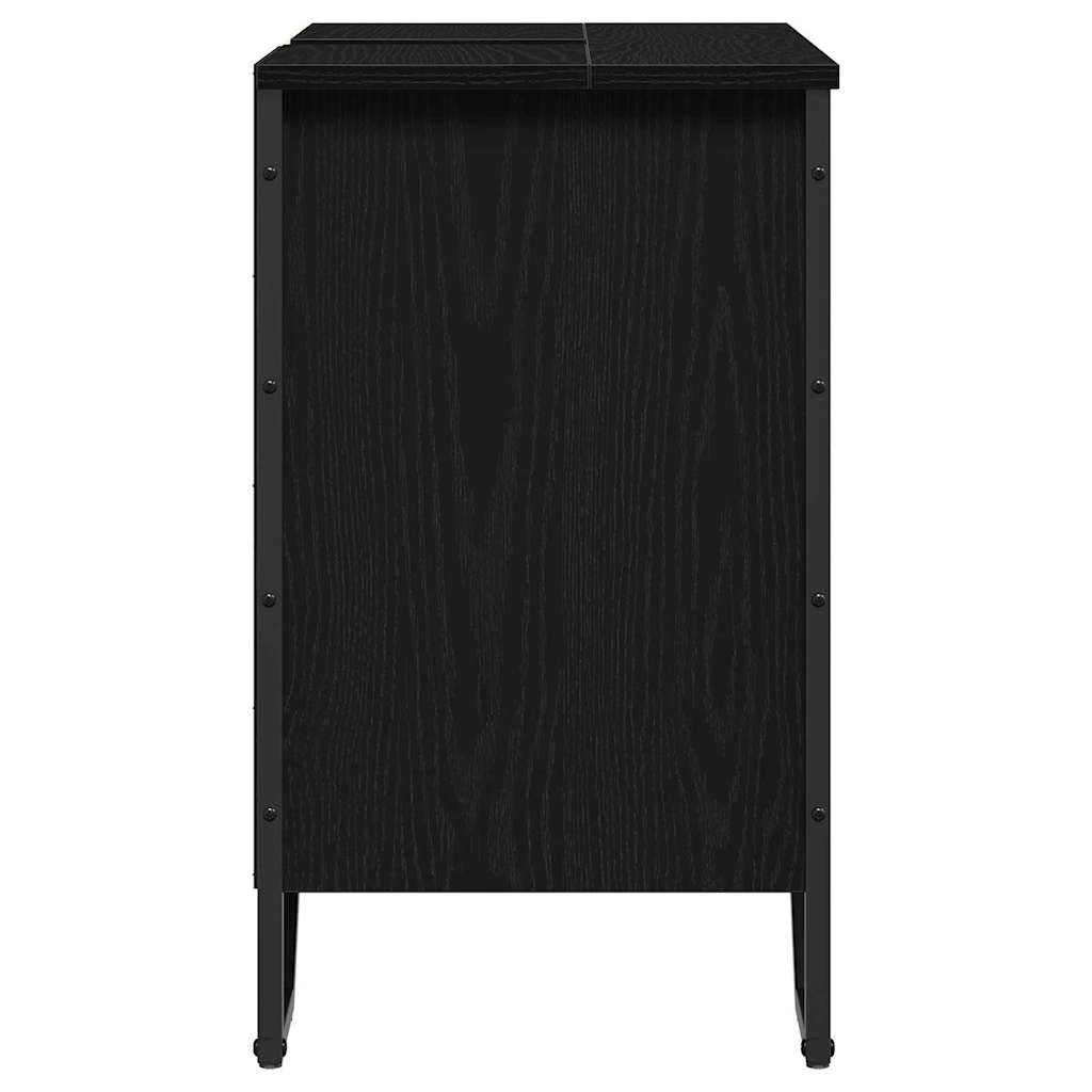 Izlietnes skapītis ar uzglabāšanas vietu Melnais ozols 60 x 35 x 60 cm