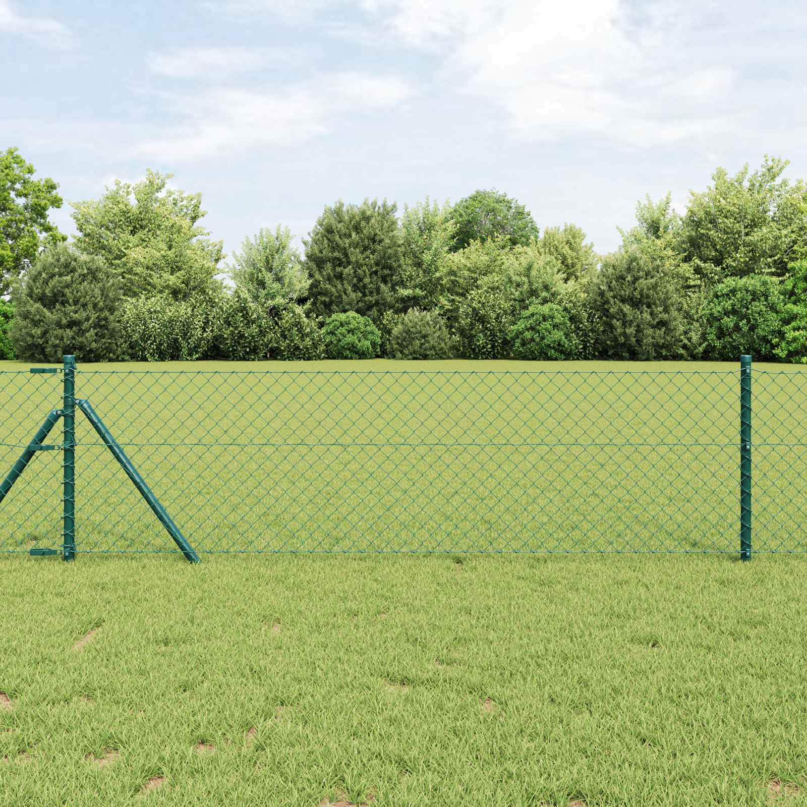 Grandinės ryšio tvora Žalia 25 x 0.4 m Plienas