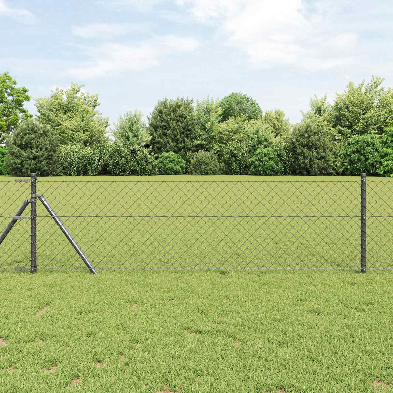 Tinklinė tvora Pilka 10 x 0.6 m Plienas