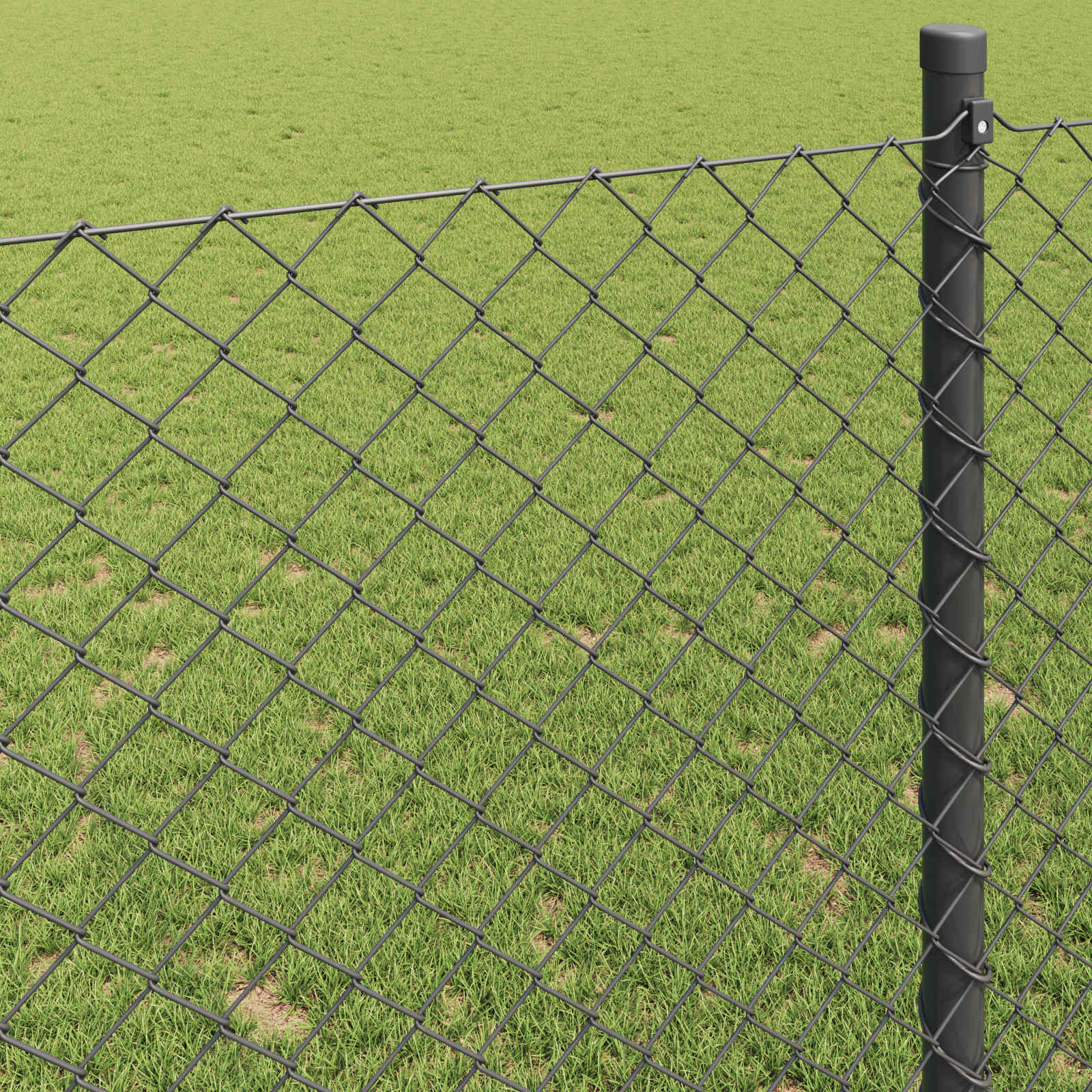 Ķēdes posmu žogs pelēks 10 x 0,8 m tērauds