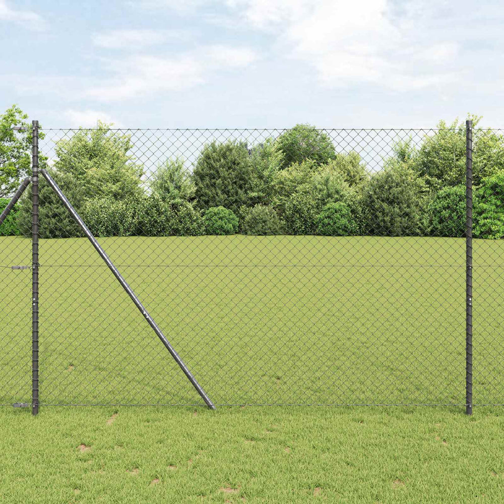 Grandinės ryšio tvora Pilka 10 x 1.5 m Plienas