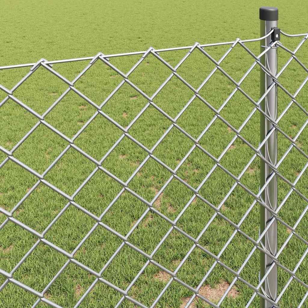 Grandinės ryšio tvora Sidabro 10 x 0.4 m Cinkuotas plienas