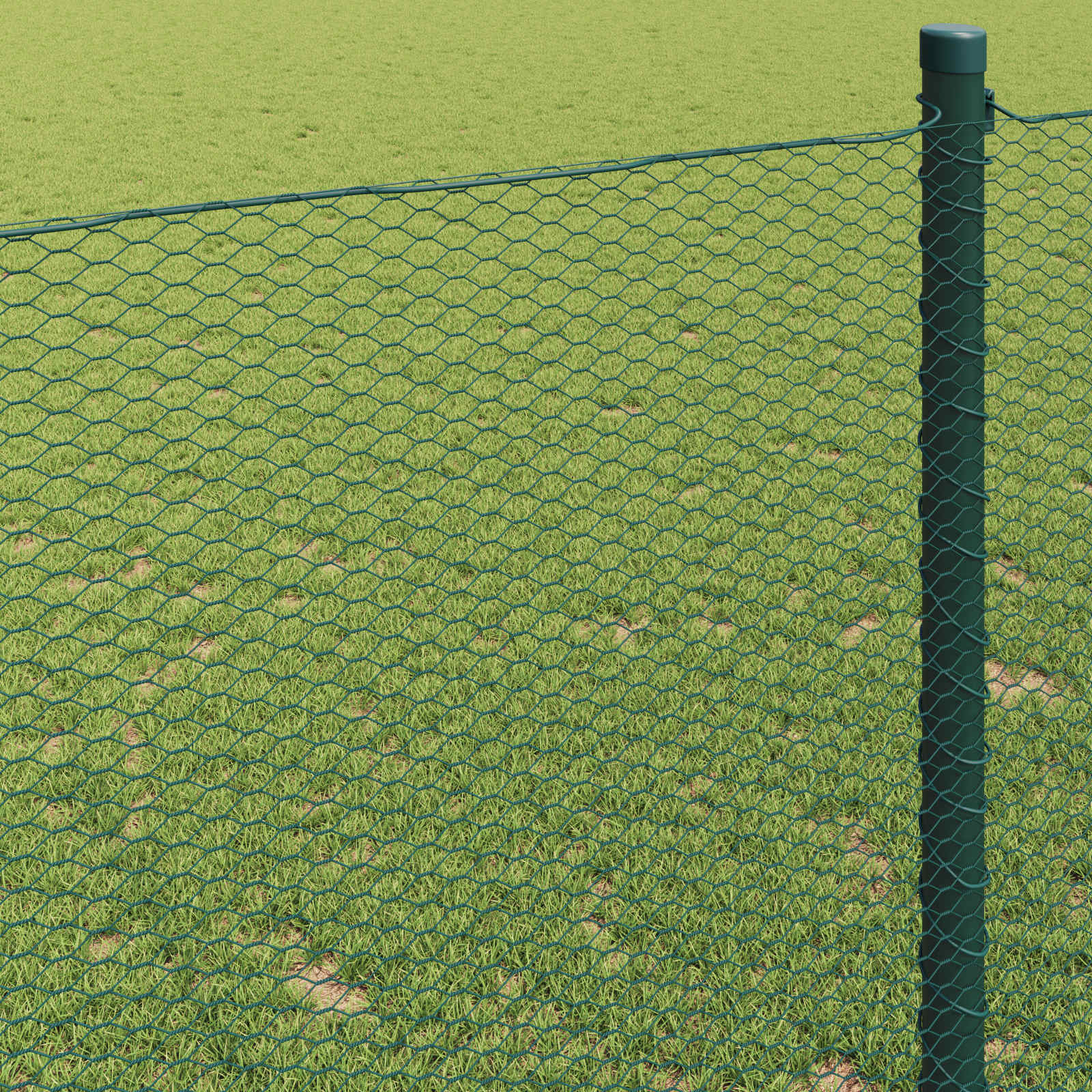 Sešstūru žogs Zaļš 1.4 x 10 m Tērauds