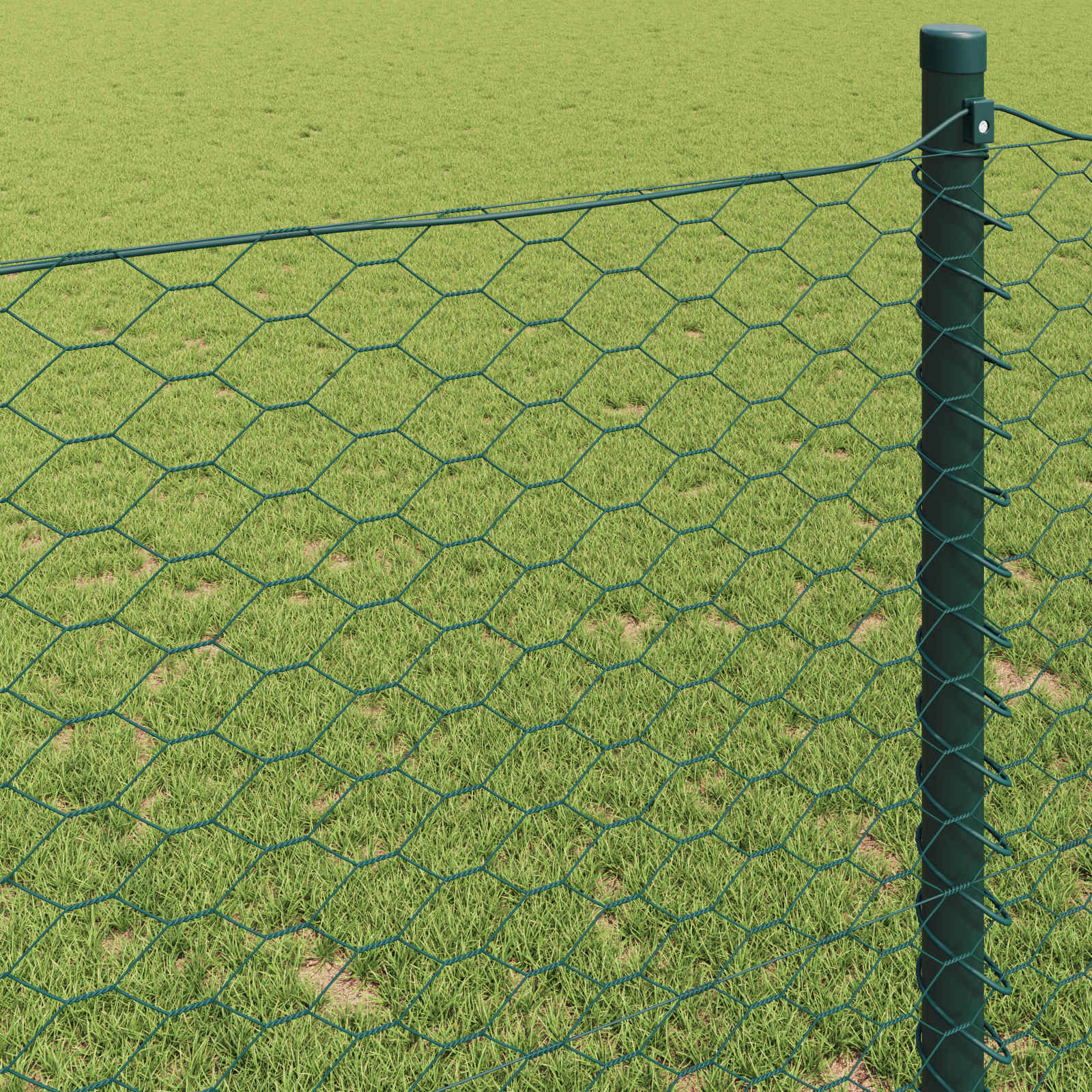 Sešstūru žogs Zaļš 1.4 x 10 m Tērauds