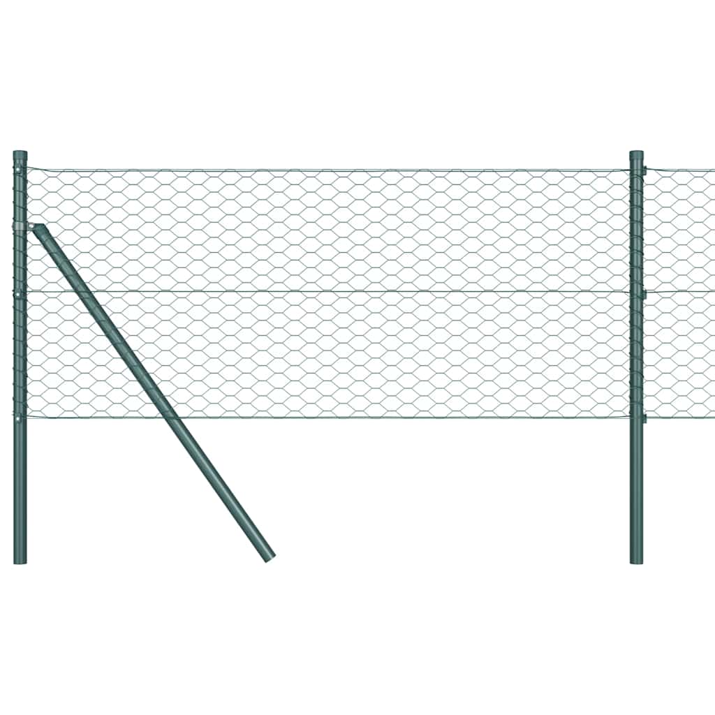 Šešiakampė tvora Žalia 0.5 x 50 m Plienas