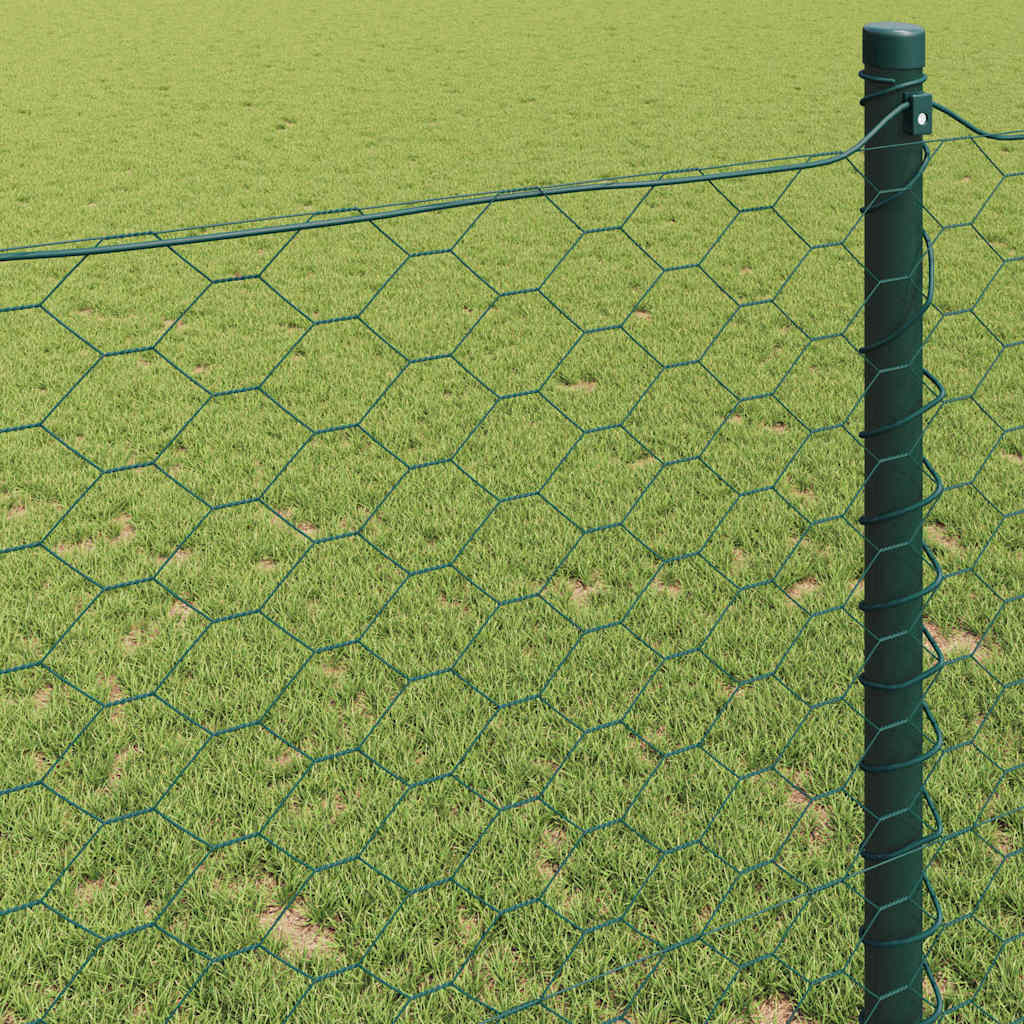 Hexagonal Mesh Fence Green 0.6 x 50 m PVC