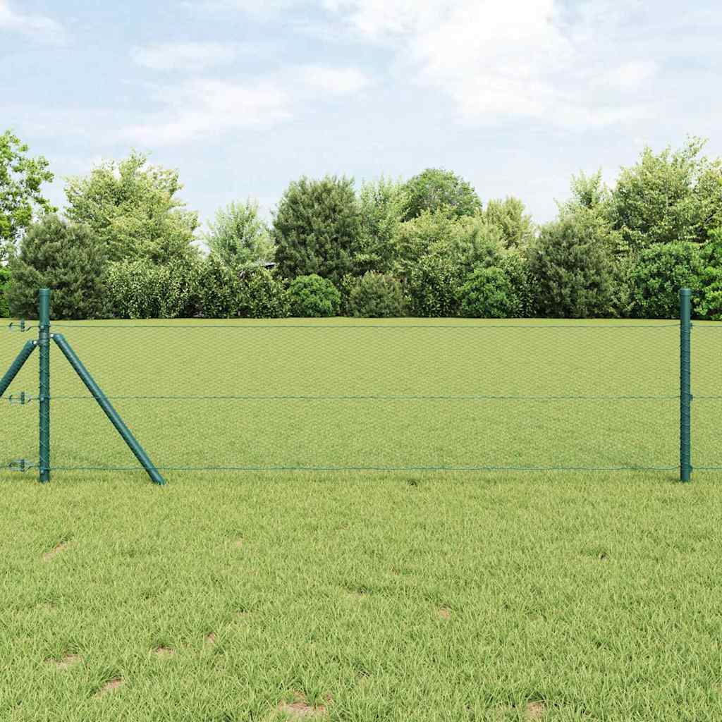 Šešiakampė tvora Žalia 1 x 50 m Plienas