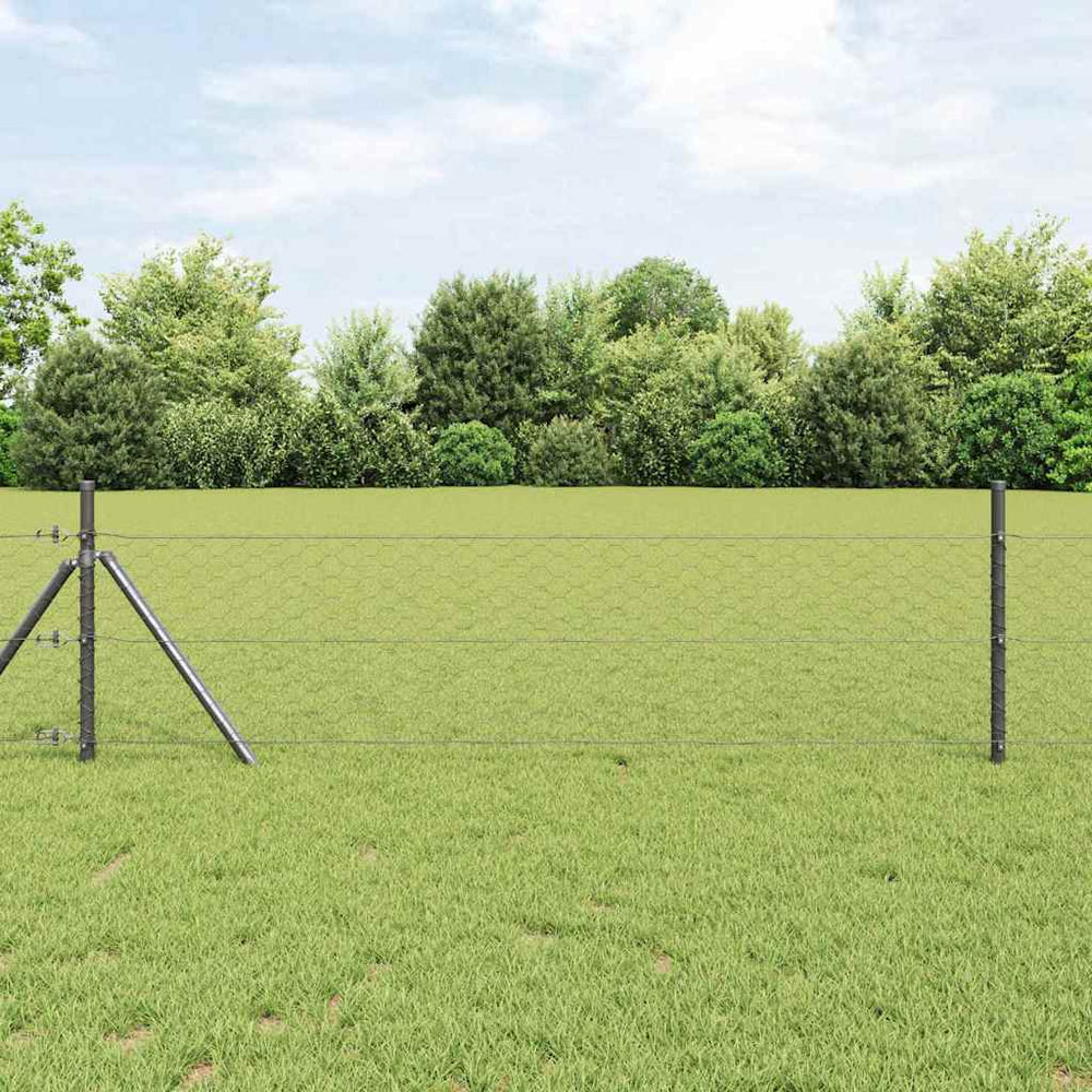 Heksagoninė tvora Pilka 1.2 x 10 m Plienas