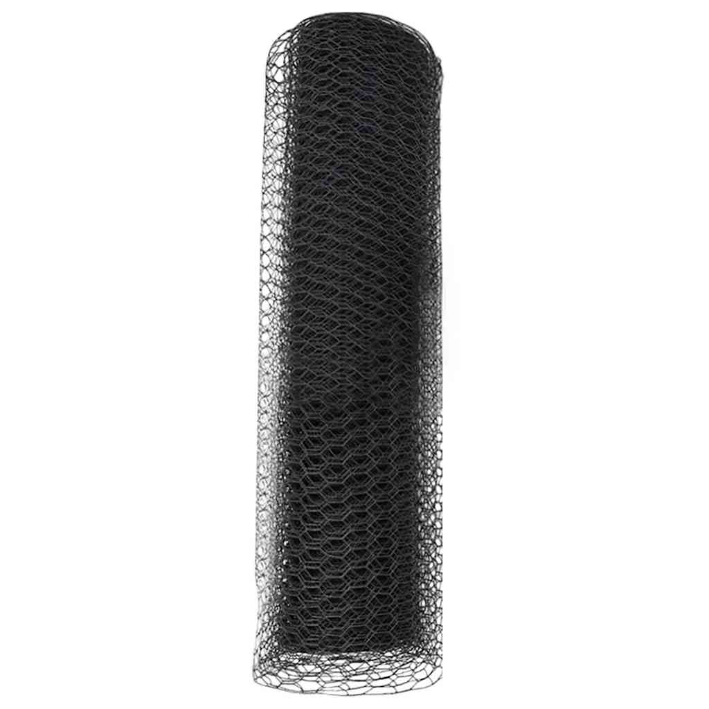 Heksagoninė tvora Pilka 0,8 x 100 m PVC