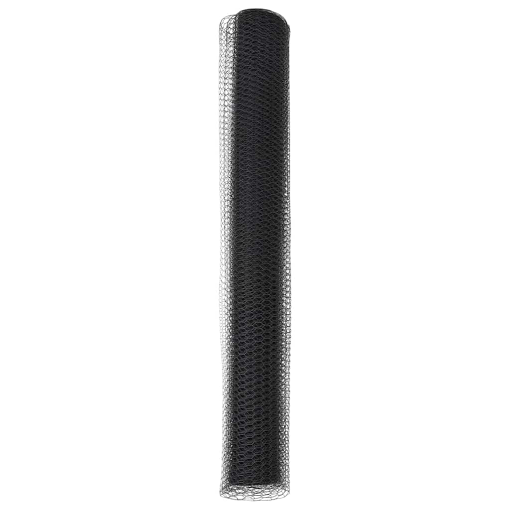 Heksagoninė tvora Pilka 1,4 x 100 m PVC