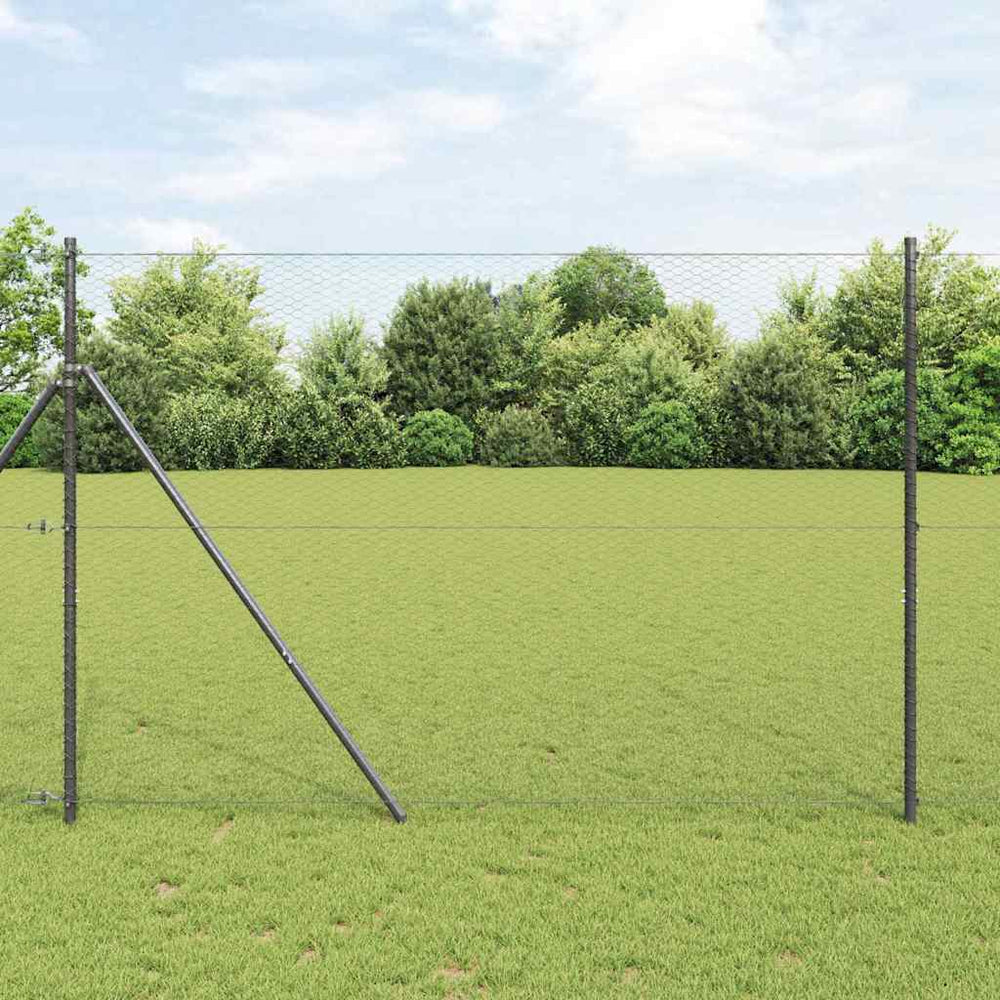 Heksagoninė tvora Pilka 1.5 x 100 m Plienas