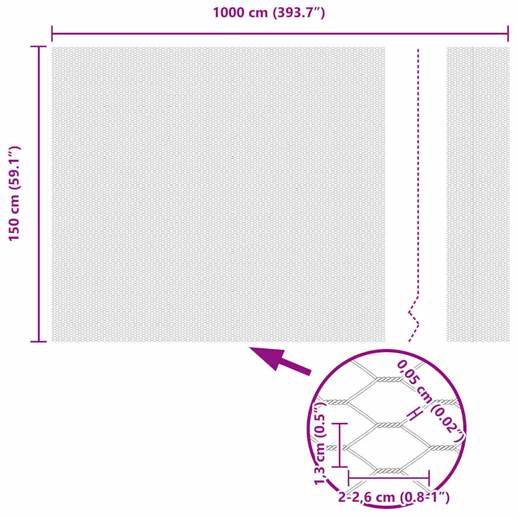 Heksagoninė tvora Sidabro 1,5 x 10 m Galvanizuotas plienas