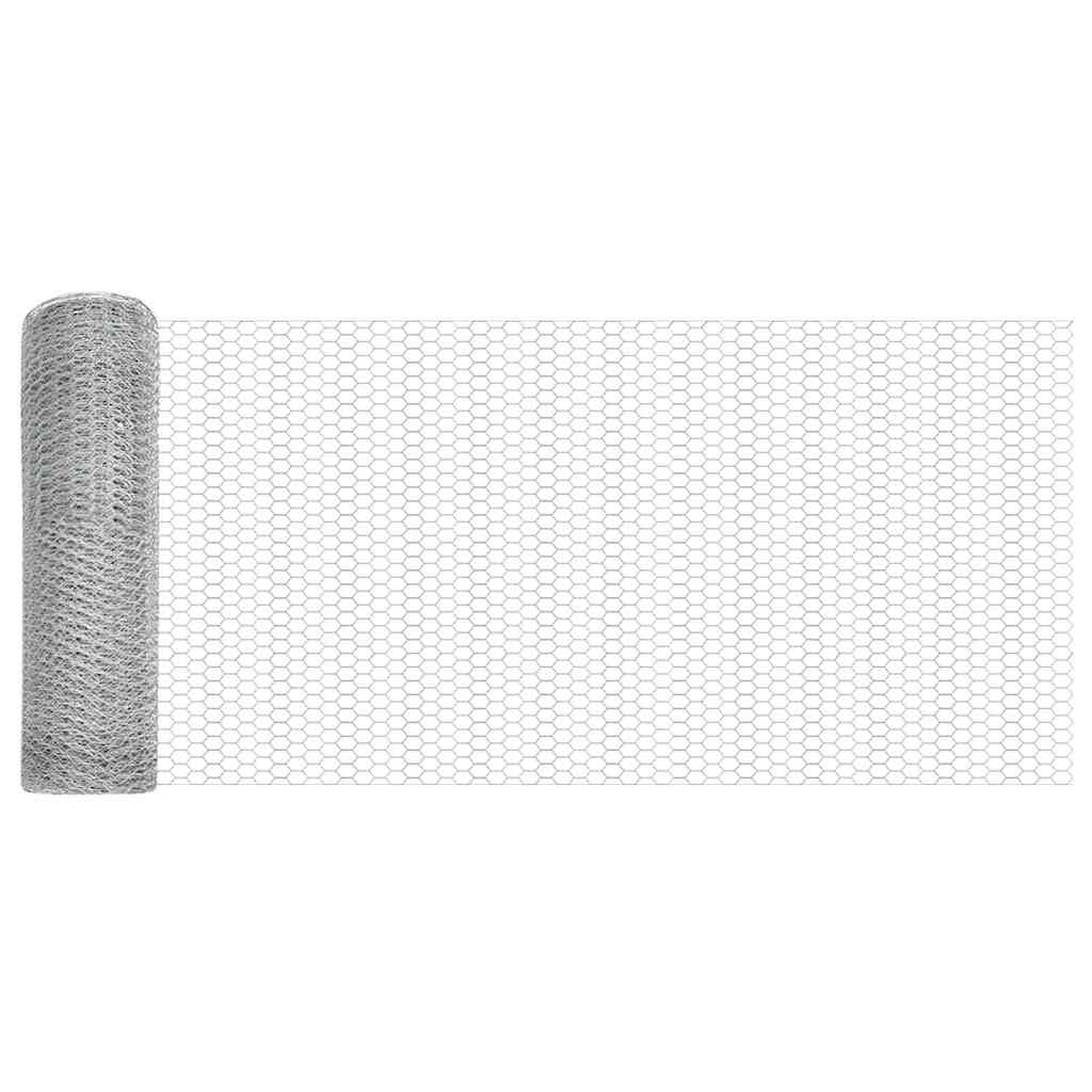 Heksagoninė tvora Sidabro 0.6 x 25 m Galvanizuotas plienas