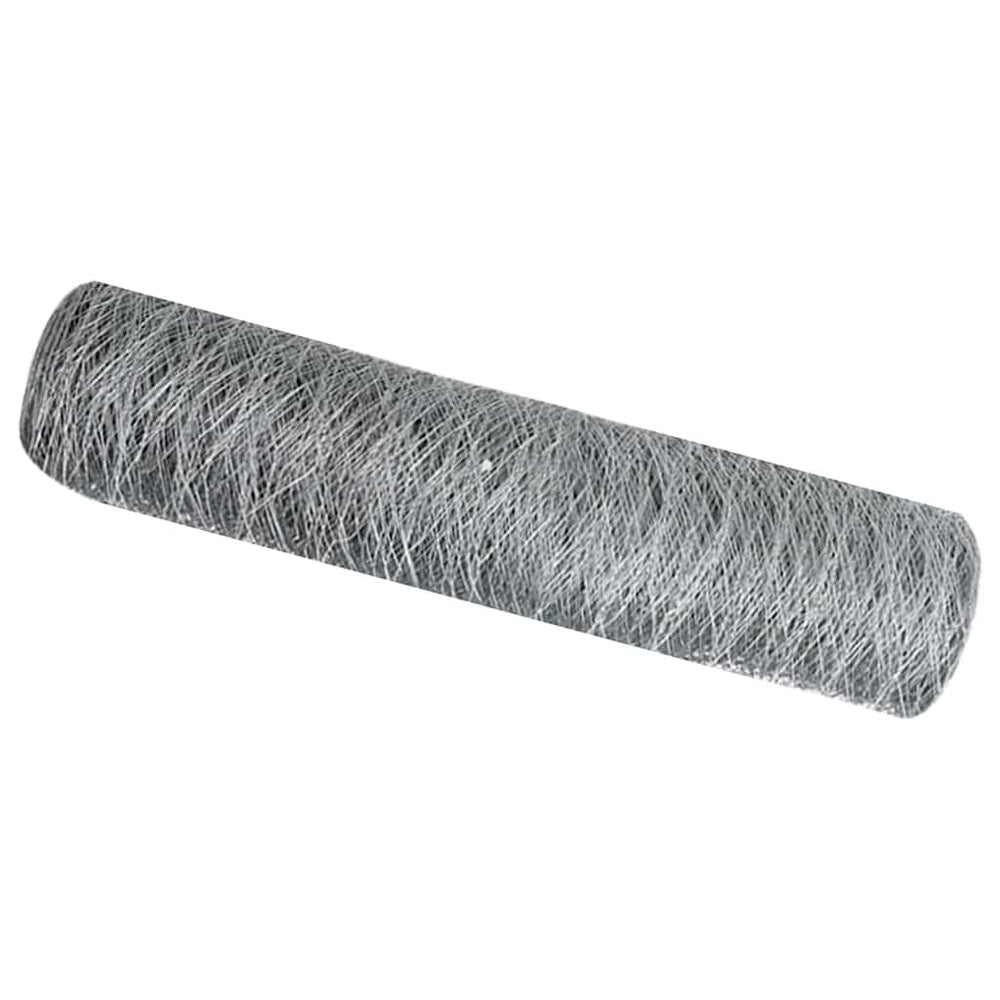 Hexagonal Wire Mesh Silver 0.8 x 25 m Galvanized Steel