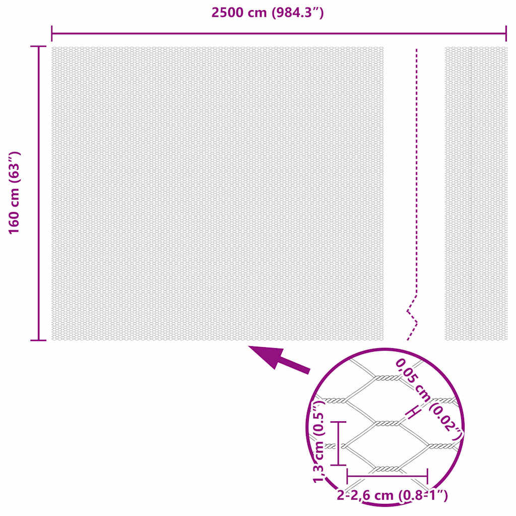 Heksagoninė tvora Sidabro 1,6 x 25 m Galvanizuotas plienas