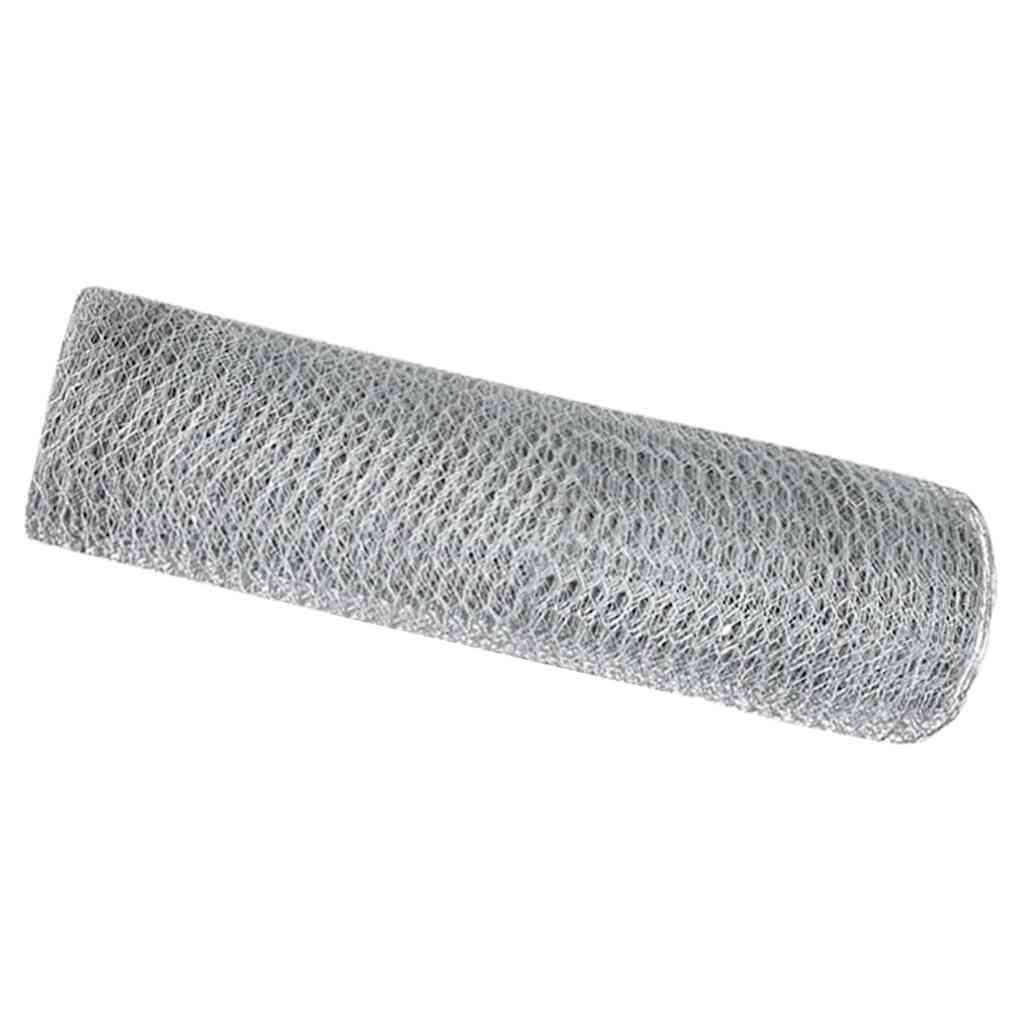 Hexagonal Wire Mesh Silver 0.8 x 50 m Galvanised Steel