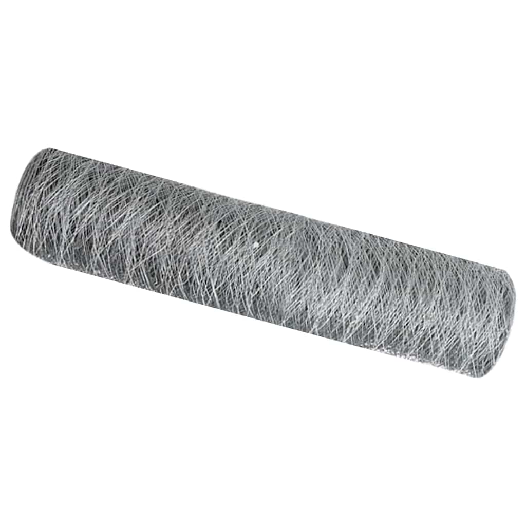 Hexagonal Wire Netting Silver 0.8 x 100 m Galvanized Steel