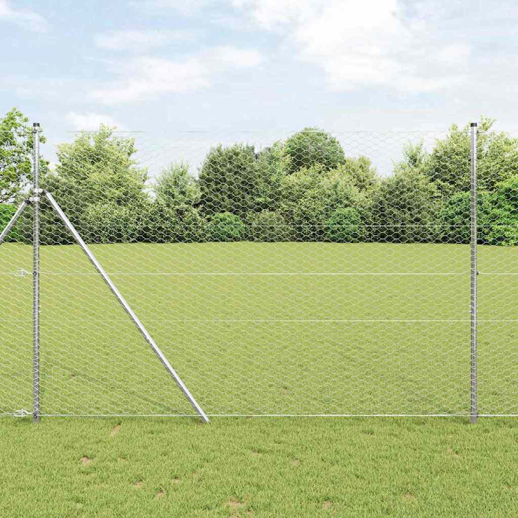Heksagoninė tvora Sidabro 1.5 x 100 m Galvanizuotas plienas