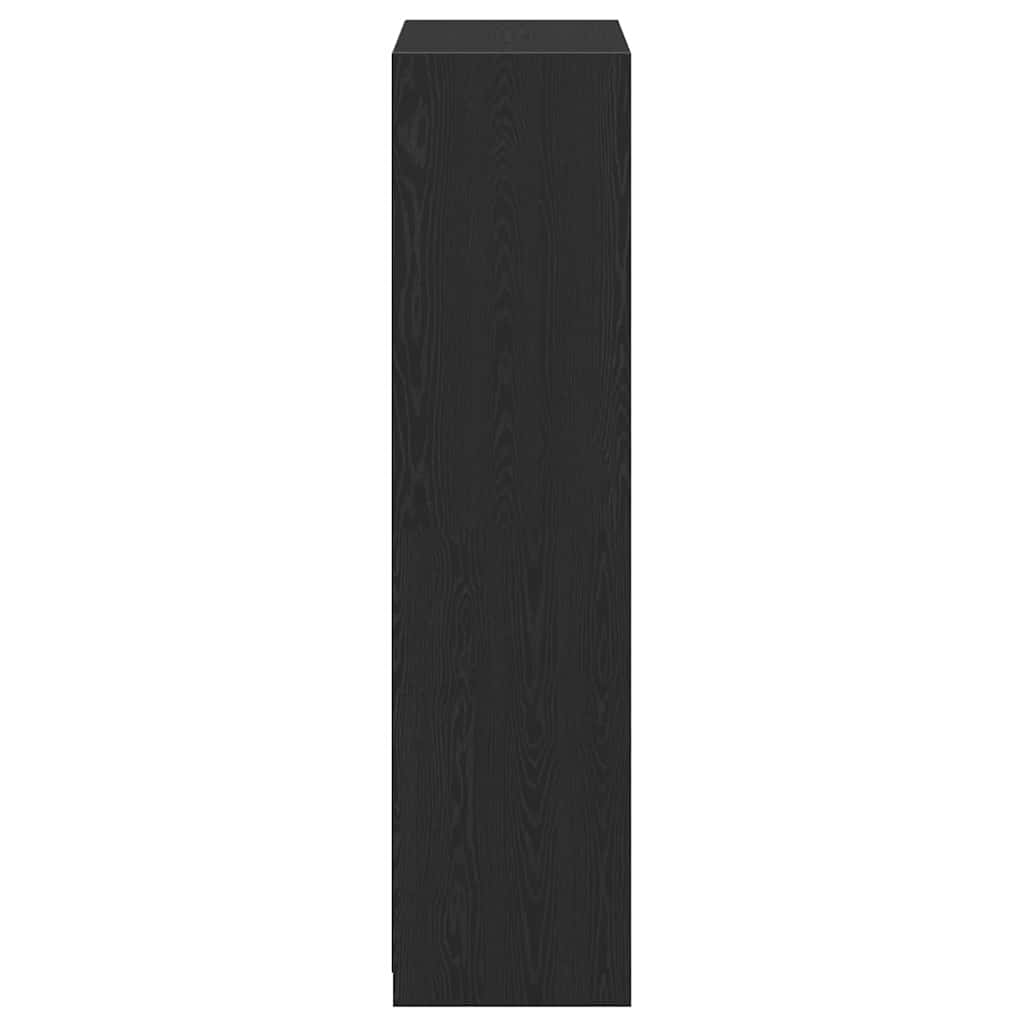 Black Wardrobe 80x50x200 cm Solid Wood