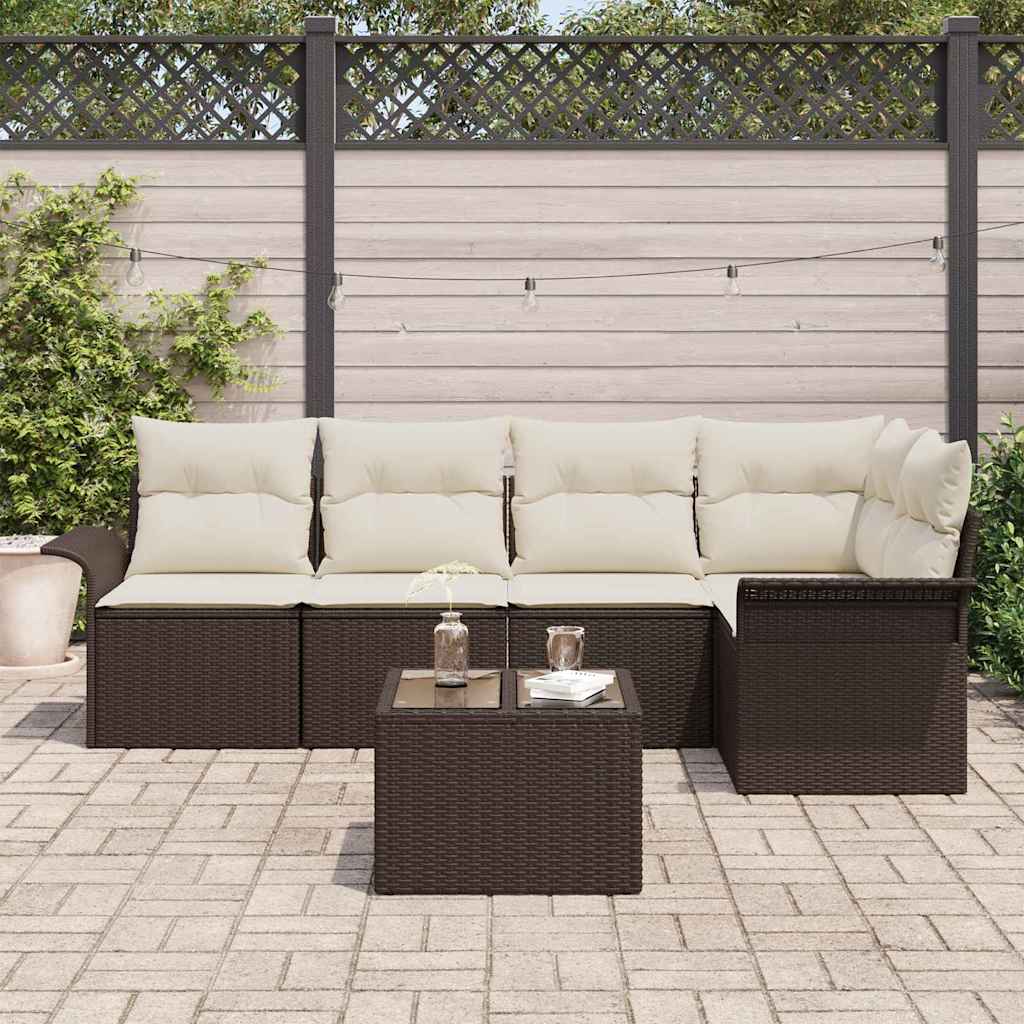 5 dalių sofa su pagalvėlėm, pilka, pagaminta iš poli ratanas