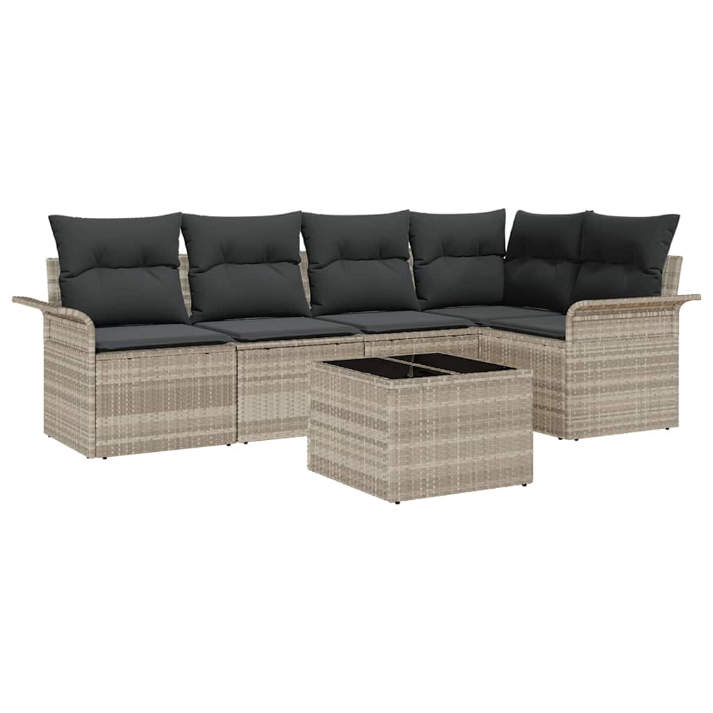 Sodo sofos komplektas 6 pcs Pilka 55 x 55 x 37 cm