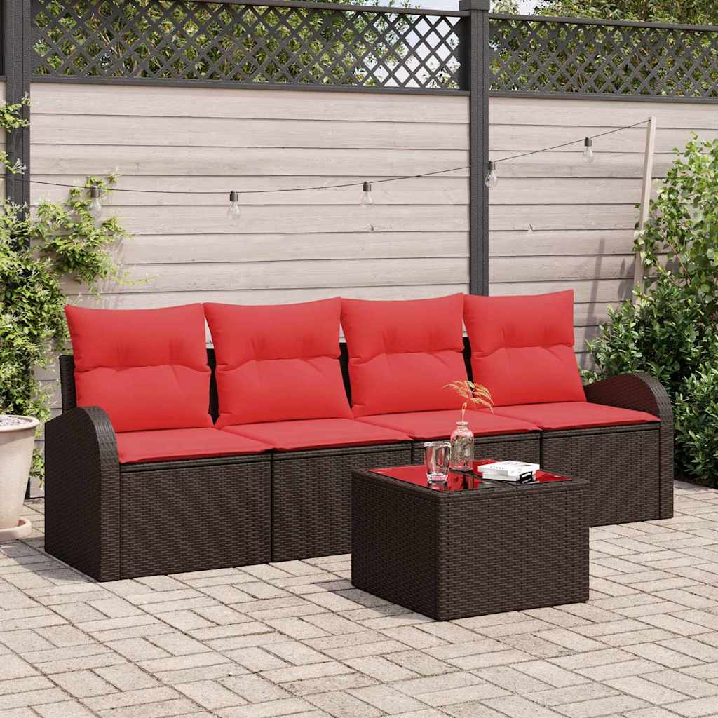 Sodo Sofų Rinkinys Ruda 55 x 55 x 37 cm poliratanas
