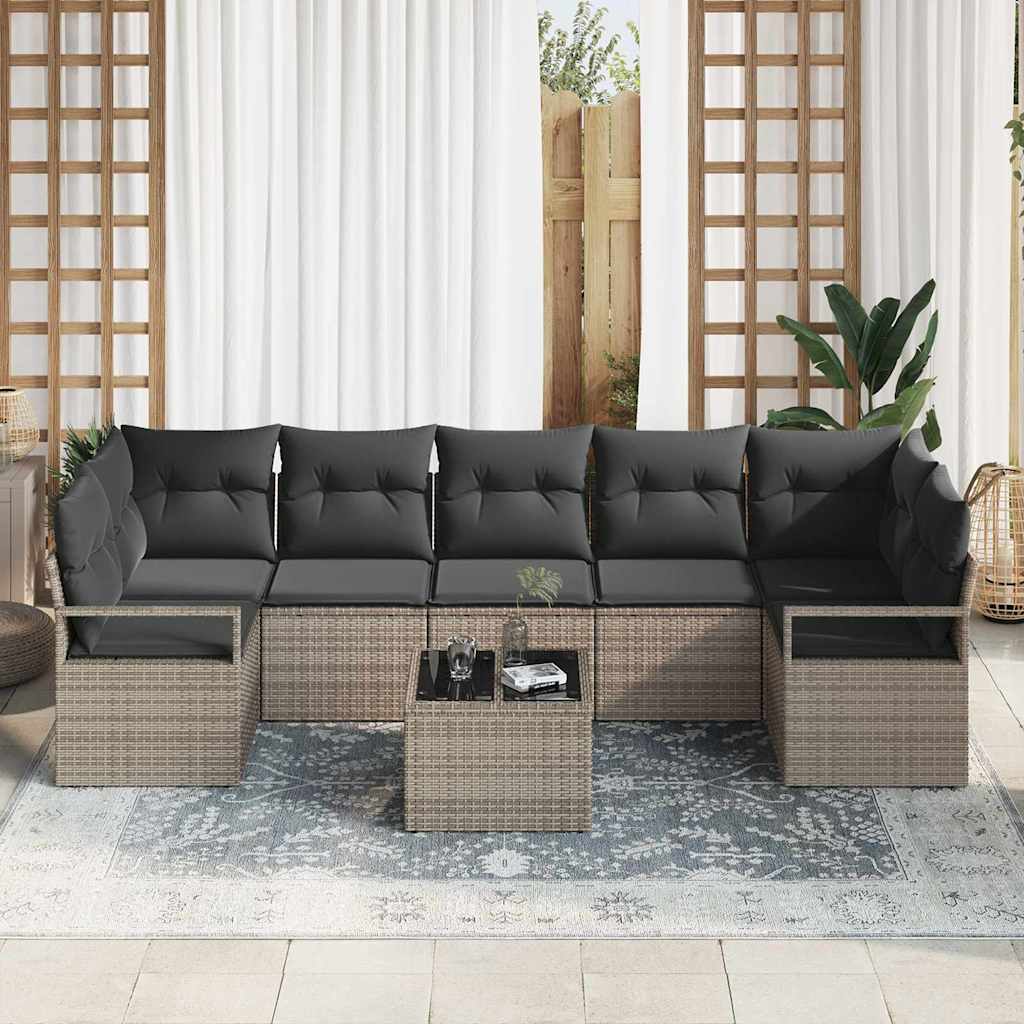 Sofos komplektas 8 pcs Pilka poliratanas