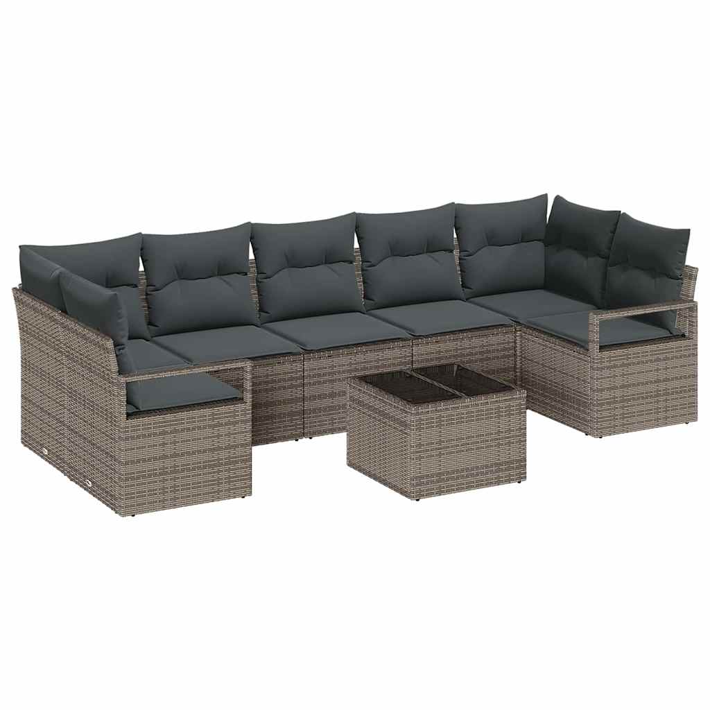Sofos komplektas 8 pcs Pilka poliratanas