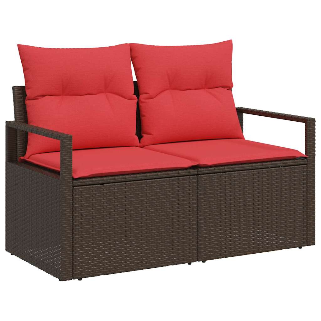 Sofos komplektas 8 pcs Ruda ir raudona poliratanas