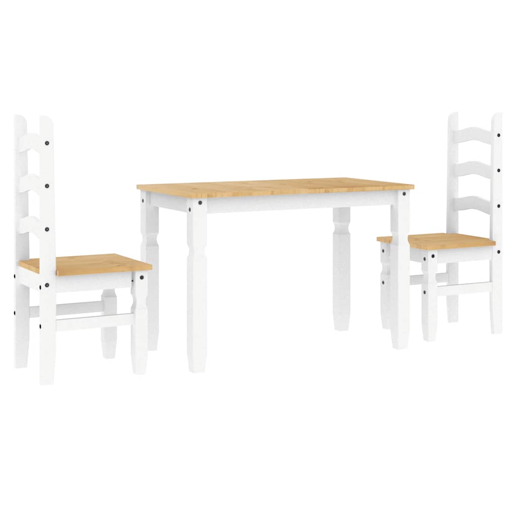 Dining Set Panama, 3 pieces, solid white pine