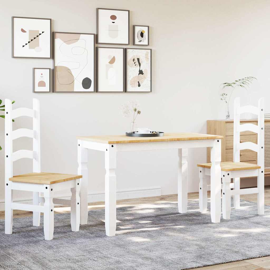 Dining Set Panama, 3 pieces, solid white pine