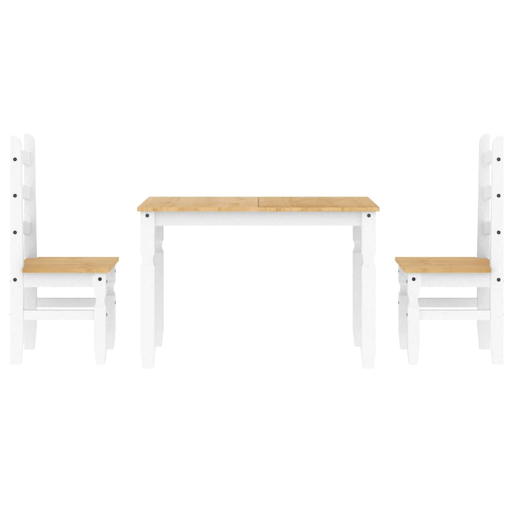 Dining Set Panama, 3 pieces, solid white pine