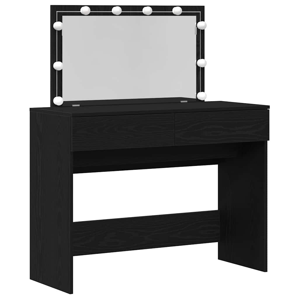 Tualetinis staliukas su stalčių juoda ąžuolo 100 x 40 x 120 cm