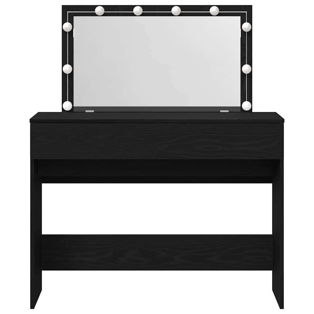 Tualetinis staliukas su stalčių juoda ąžuolo 100 x 40 x 120 cm
