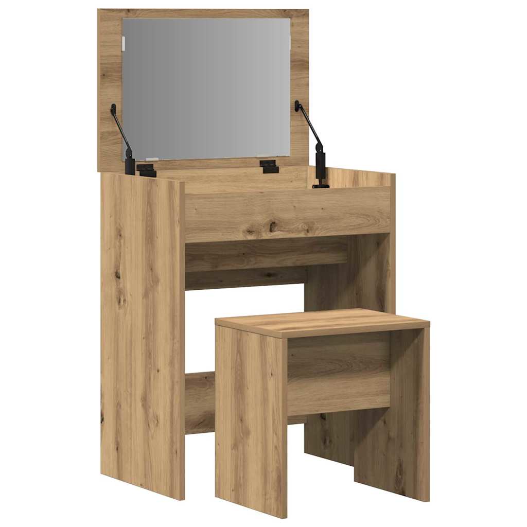 Dressing table with drawer artisan oak 60 x 40 x 75 cm